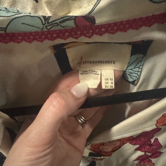 By Anthropologie collared floral dress size US 8 - Picture 5 of 6